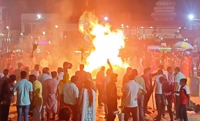 Holika Dahan celebrated with enthusiasm