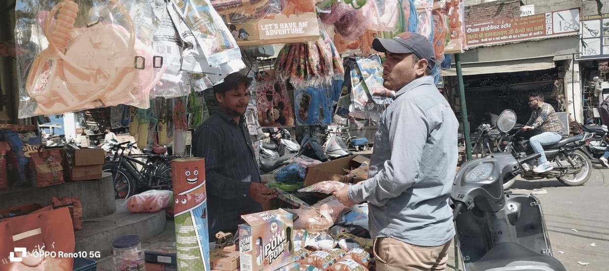The markets are bustling with preparations for Holi.