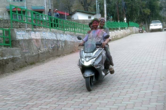One bike, four riders... love for life was not seen