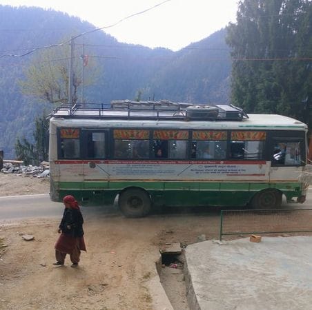 After 15 days, the corporation bus reached from Aani to Jalori Pass
