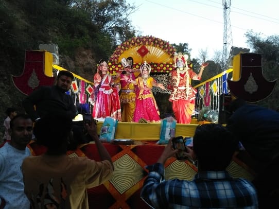 The fair ends with the burning of Holika in Thural
