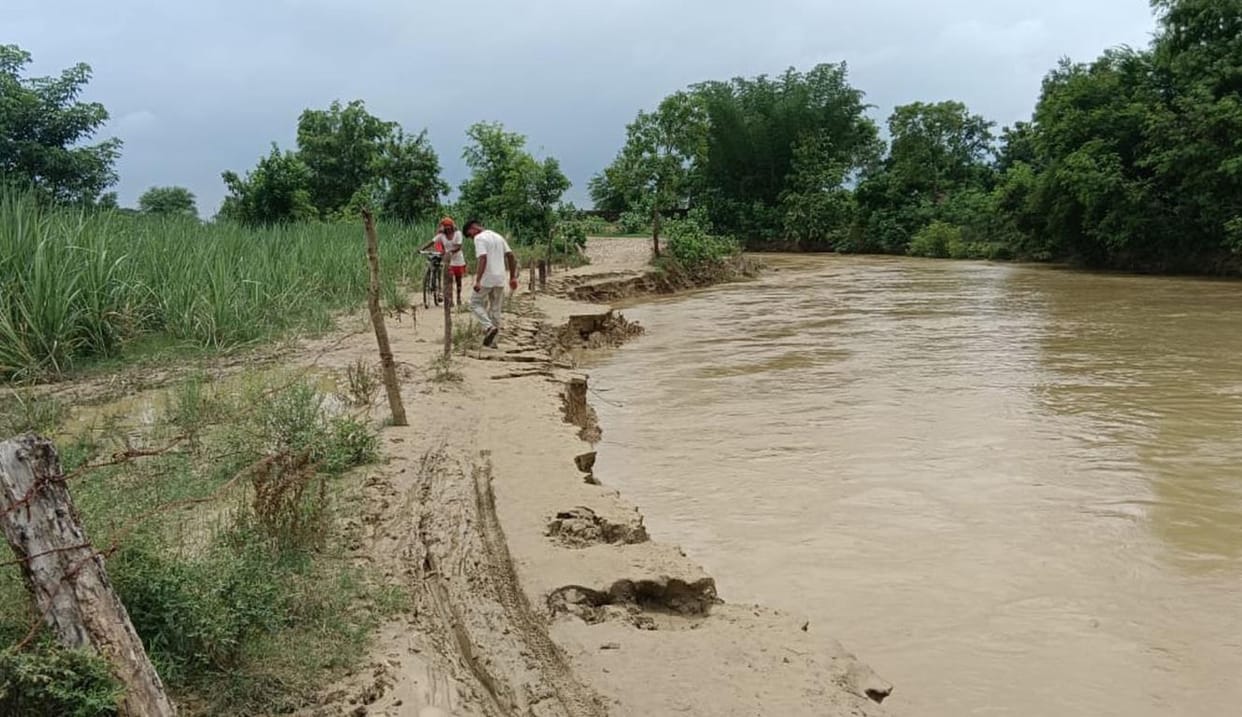 15 villages are in danger due to the erosion of Kharjhar drain