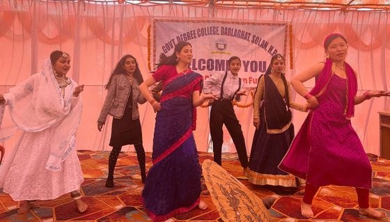Students of Darlaghat College were felicitated