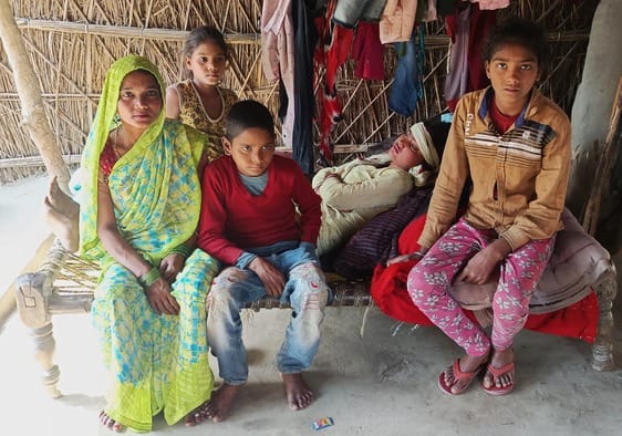 After the death of her husband, a mother and her four children are facing food crisis