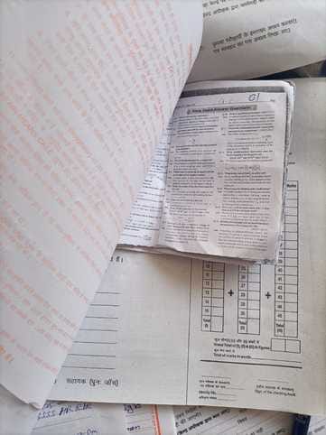 Answer books of two candidates and cheating slips found in the clothes of four