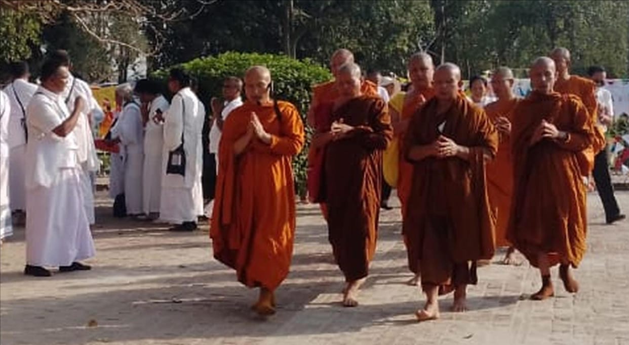 Buddhist followers performed special worship