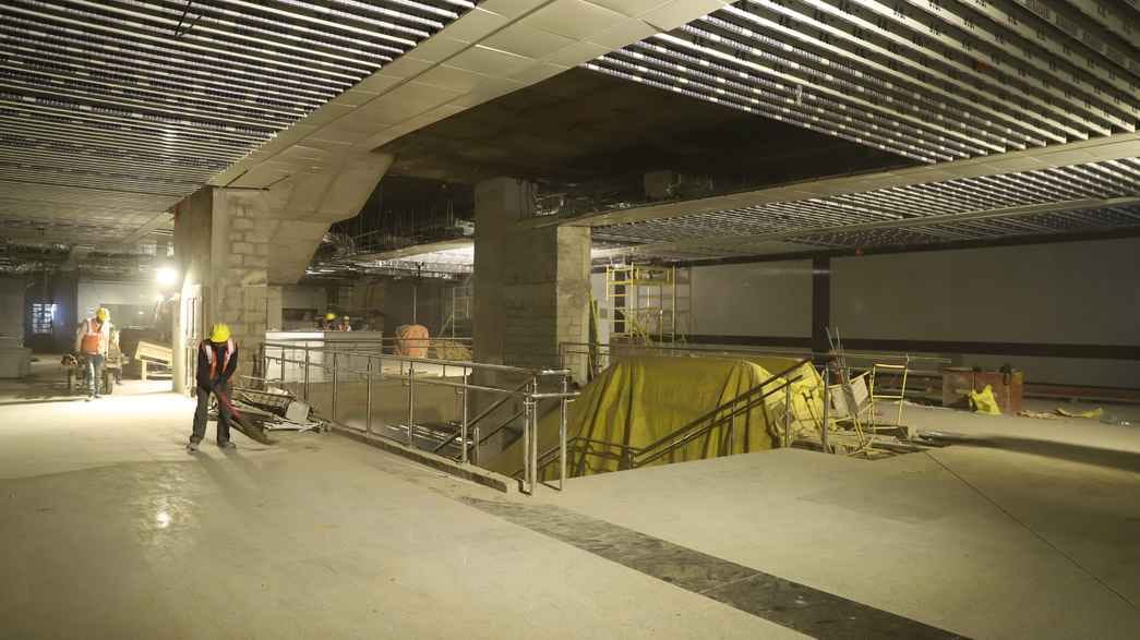 Tracks laid at the city's largest underground station Begumpul