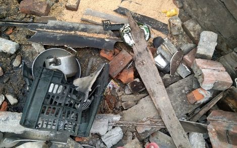 Roof and wall collapsed due to gas cylinder explosion, woman injured