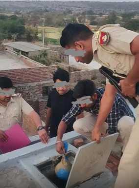 मायरा गांव में मकान की छत पर अफीम बरामद
