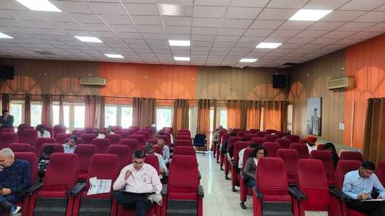 candidates took exam for tourist guide course