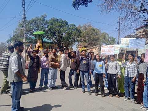 abvp pradarshan in nahan