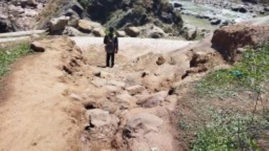 Way To Tawi Bridge in Poor Condition