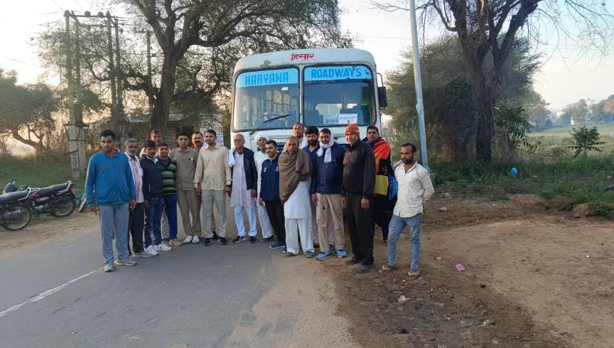 Direct bus service started from Hisar to Sandwa