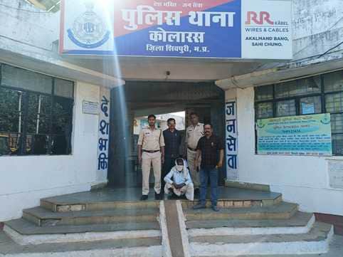 पुलिस गिरफ्त में आरोपी कथित बाबा।