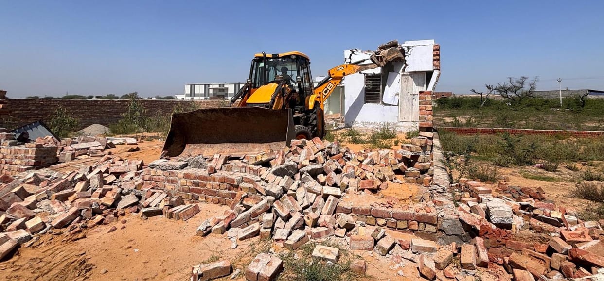 DTP removed two illegal colonies carved out in three acres