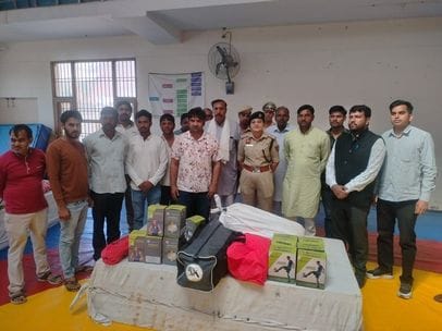 Sports department and police department provided sports material to 11 villages of the district