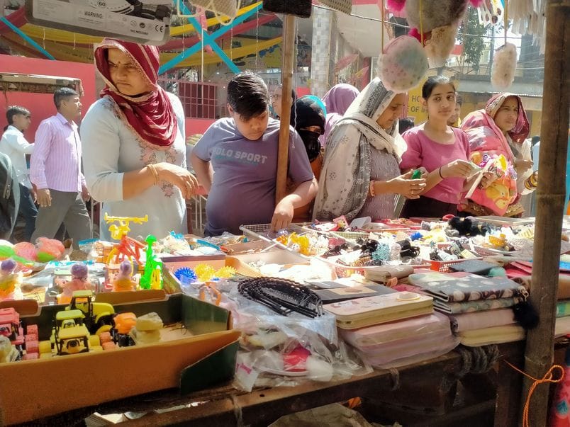 Crowd of devotees gathered in the fair of Mata Masani