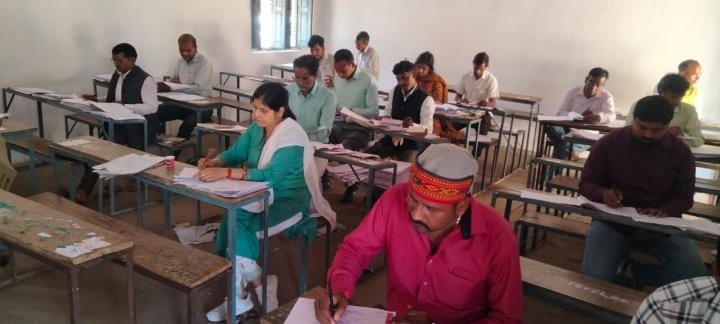 Evaluation of answer sheets began with protest