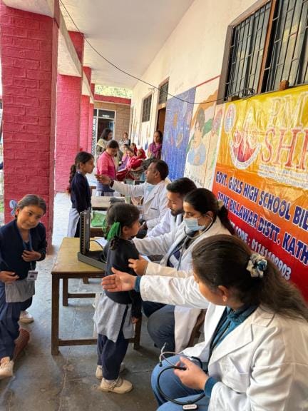 Health check-up camp organized at PM Shri Girls High School Billawar