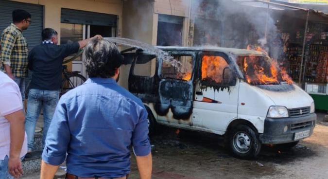 Eco car caught fire, chaos ensued