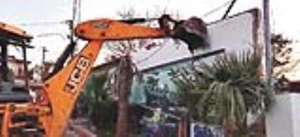 Bulldozer ran on the temporary construction of Ayodhya Cruise Line