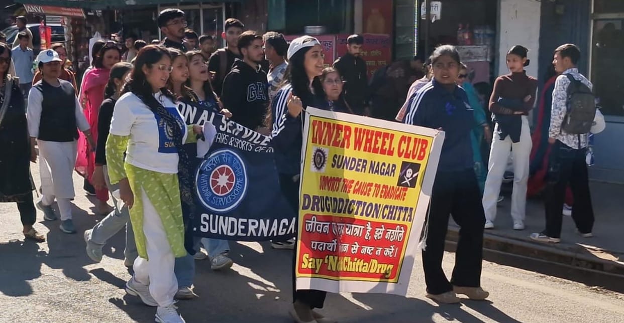 Innerwheel Club organized a rally against drug abuse in Sundarnagar