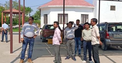 The development authority team arrived to measure the JS University campus