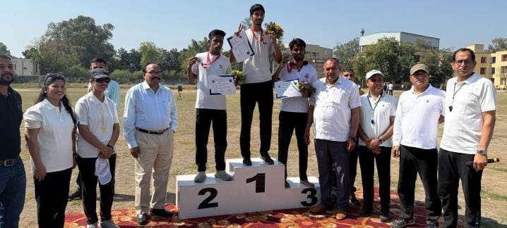 Shubham and Sandhya were first in shot put competition