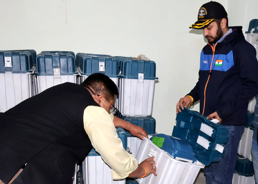 Inspection of EVM and VVPAT storage room