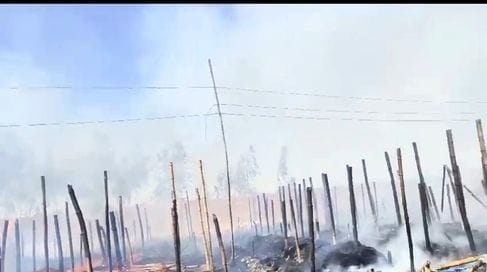 Fire broke out in 5 mushroom sheds, farmers and labourers saved their lives by running away