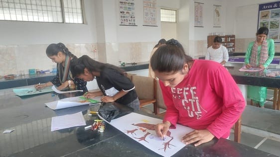 Riya first in poster making competition
