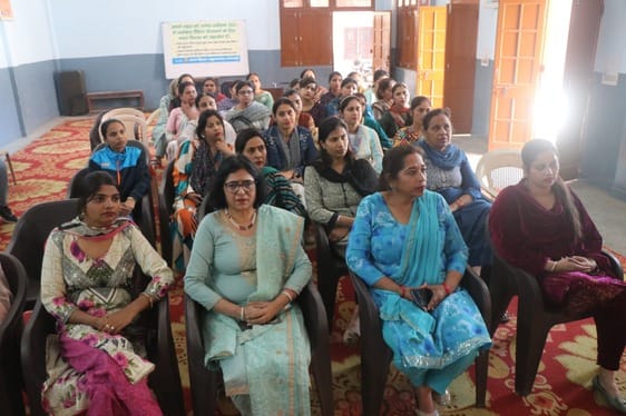 Women and students were taught to make fertilizer from compost pit