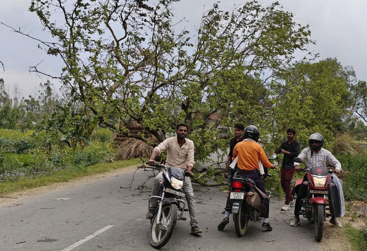Strong wind and drizzle increased the worries of farmers