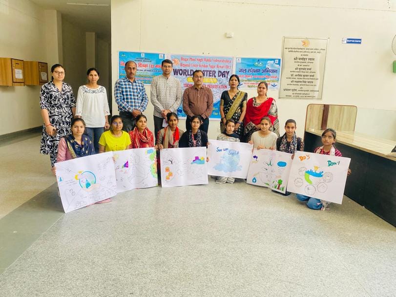 Manisha and Nikita first in poster making competition