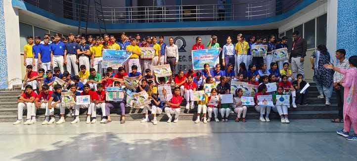 Khushi first in painting competition