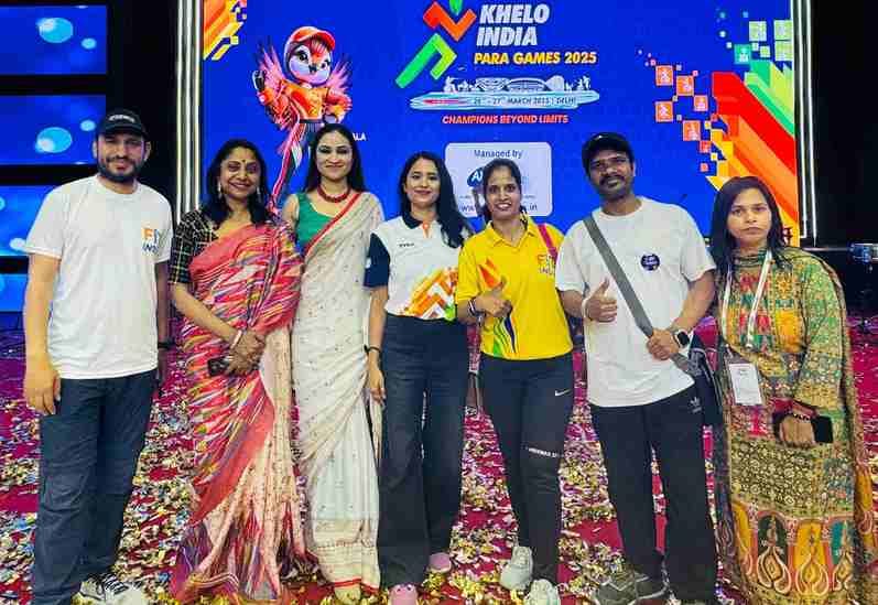 BRG's Fit India Ambassador Deepak and Dr. Kiran Chhillar participated in Khelo India Para Games