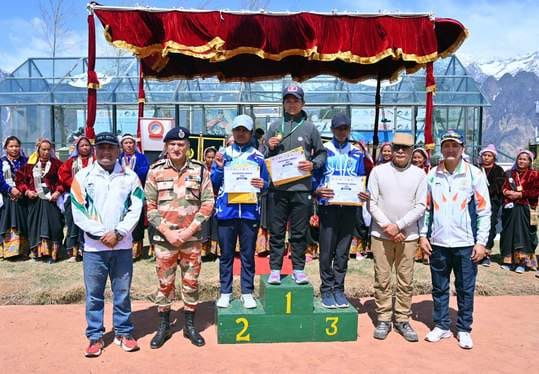 ITBP players dominate the snow marathon