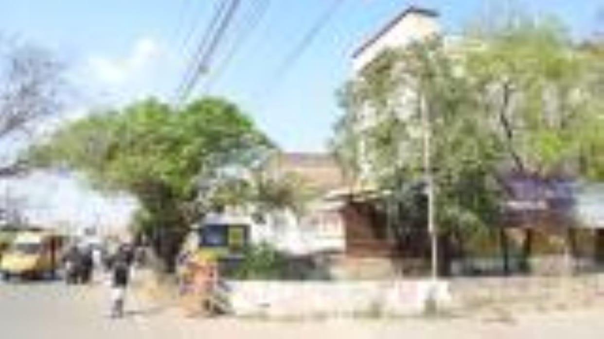 Electricity supply is being done through hanging wires and bent poles, risk of accident