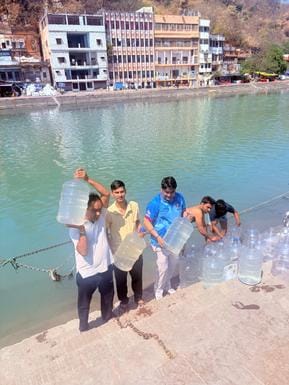 District Bar President and General Secretary left with Ganga water from Haridwar