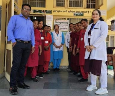 The central team inspected the arrangements at Ayushman Arogya Mandir Lali