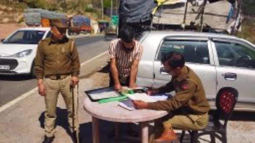 Police Challan for Violation of Traffic Norms