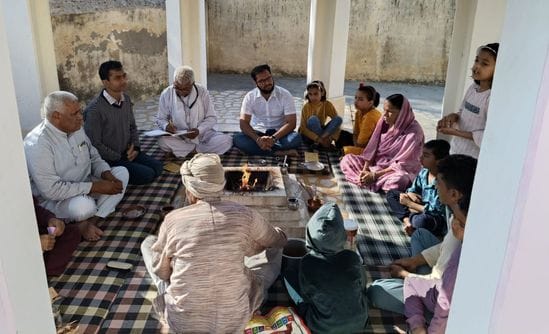 Yagna was conducted in Arya Samaj on Sacrifice Day