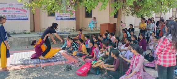 Self-defense techniques taught to girl students