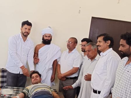 42 people donated blood in the camp
