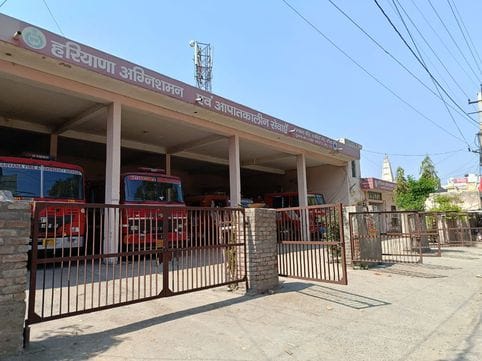 The fire department is on alert mode to protect the vehicle