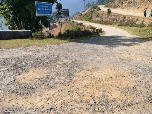 They forgot to repair the road in the name of the martyr