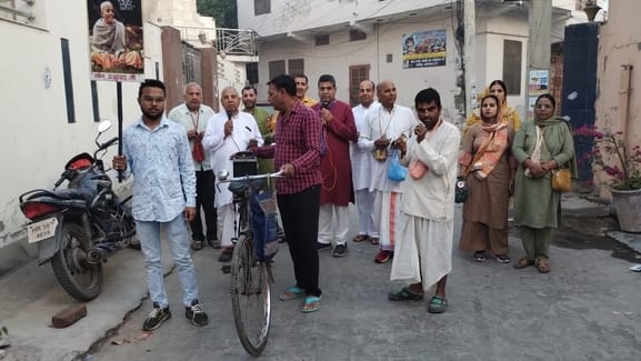 Harinam Sankirtan Prabhatpheri taken out from ISKCON Promotion Center