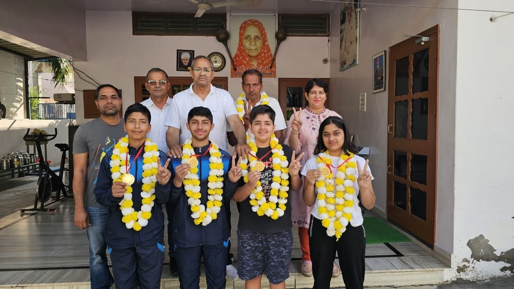 Medal winners of state level netball competition welcomed
