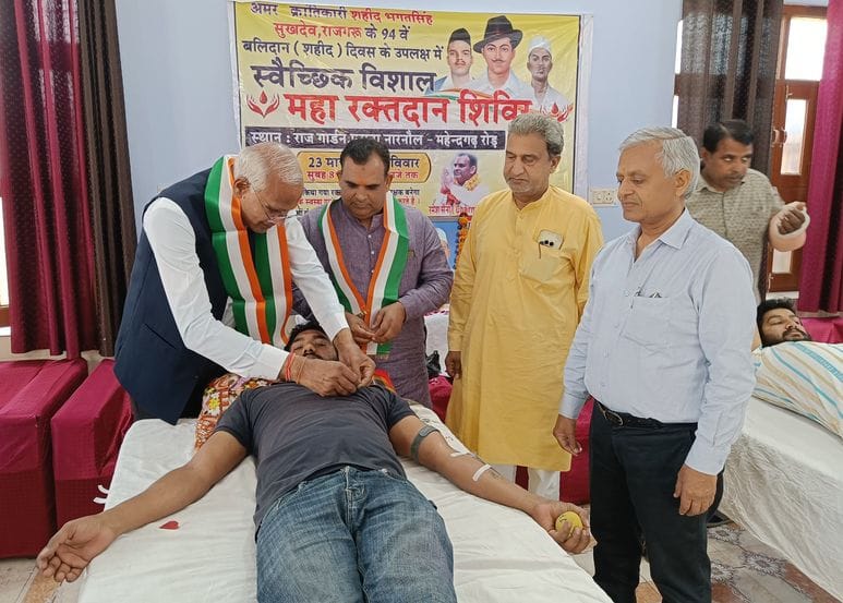55 units of blood were collected in the camp