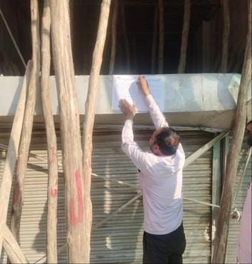 Under construction building sealed at Nicholson Road
